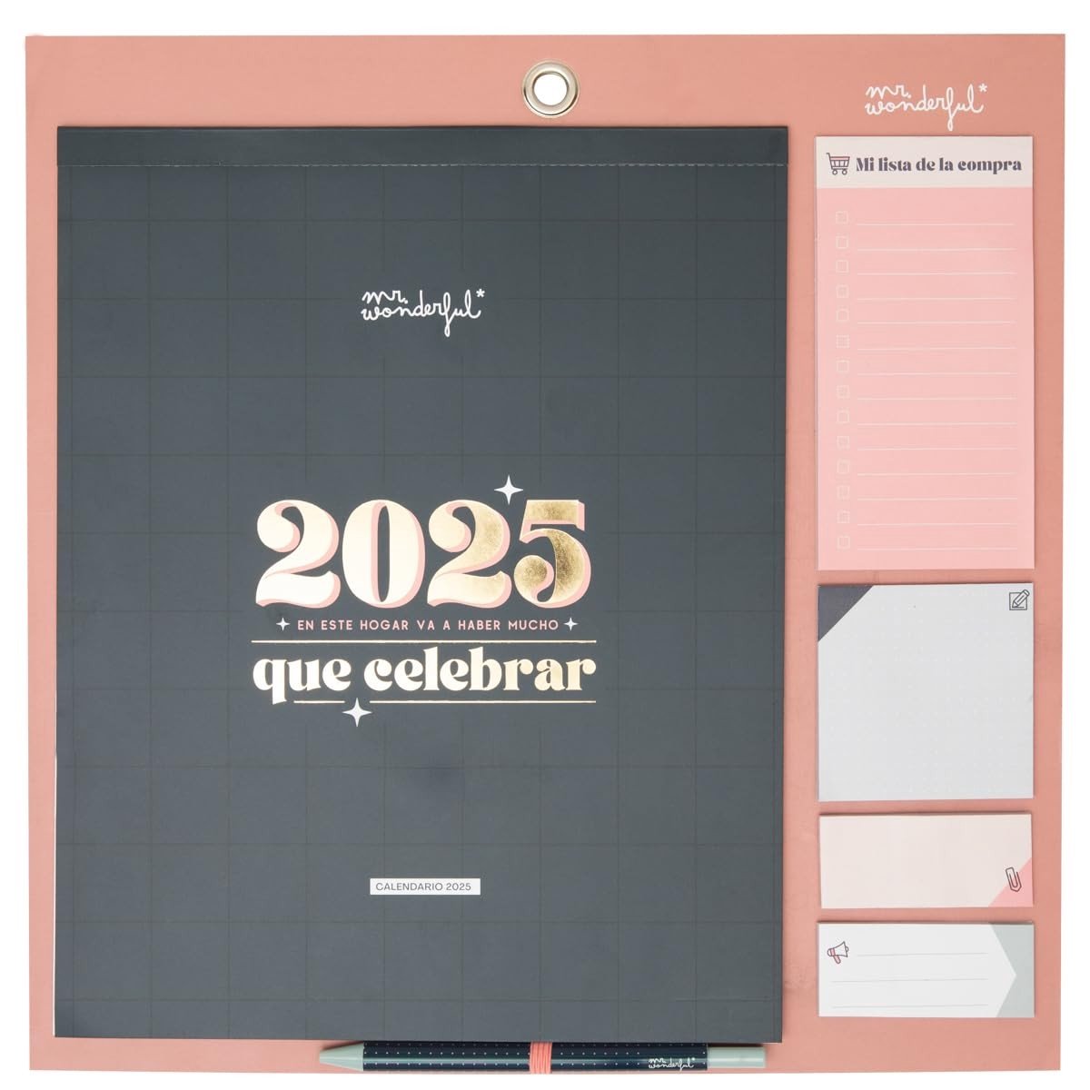 Elzusha - Magnetische muurkalender 2025 - Inclusief stickers en notities