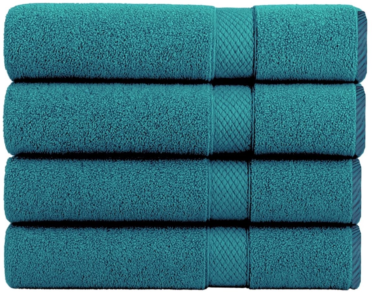 Elzusha - Set van 4 Zachte en Absorberende Handdoeken 50 x 100 cm