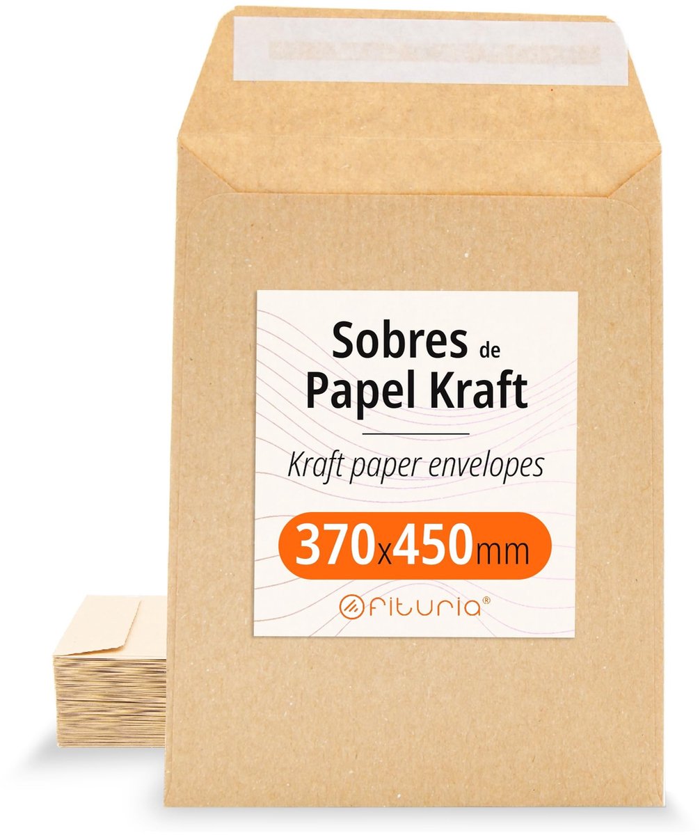 Elzusha - Set van 50 Kraft Enveloppen met Silicium Band