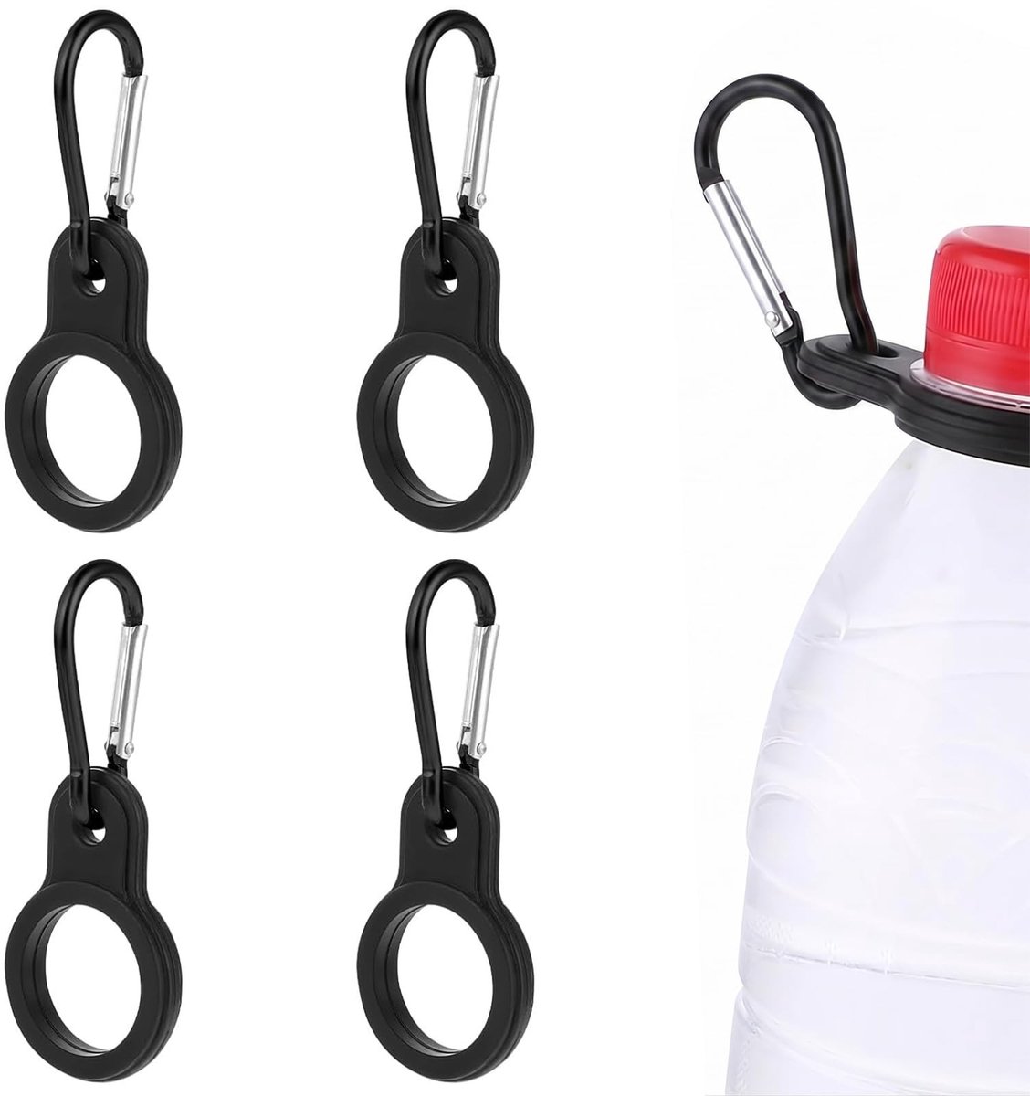 Elzusha - Set van 4 gespen voor waterfles - Voor kamperen en wandelen