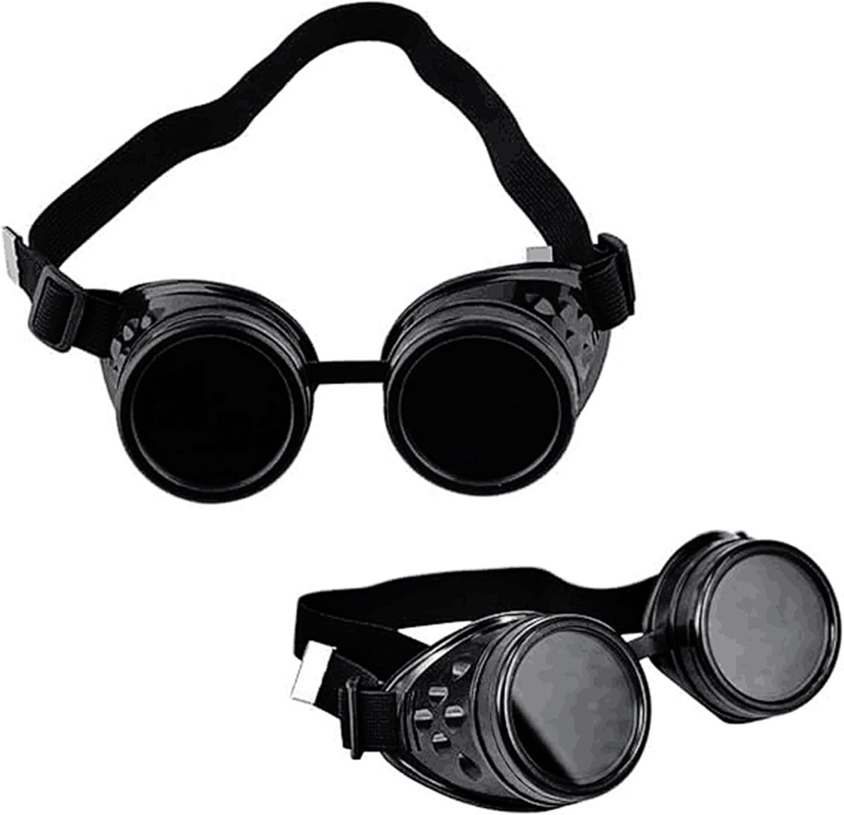 Vintage Cosplay Retro Winddichte Steampunk Bril voor Modebewuste Mensen, Zwart en Stijlvol