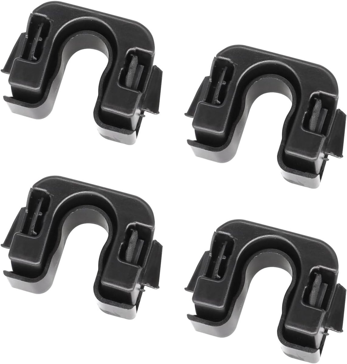 Set van 4 Zwarte Achterste Parcel Shelf Clips, Vervoersbeugels en Bevestigingsclips, Vervangingsaccessoires voor Montagebeugels, Geschikt voor Diverse Ford Modellen zoals MK3, MK4, MK7 en MK8
