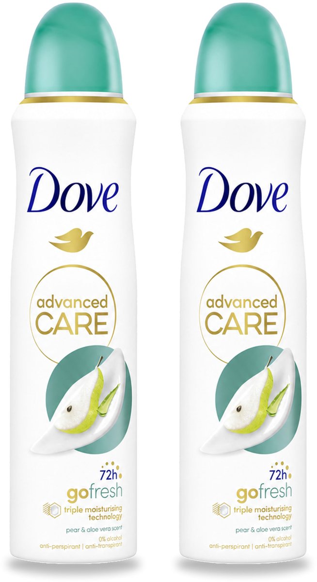 2 x Dove – Deodorant Spray – Peer & Aloe Vera – 150 ml - Bulkverpakking - 2 stuks