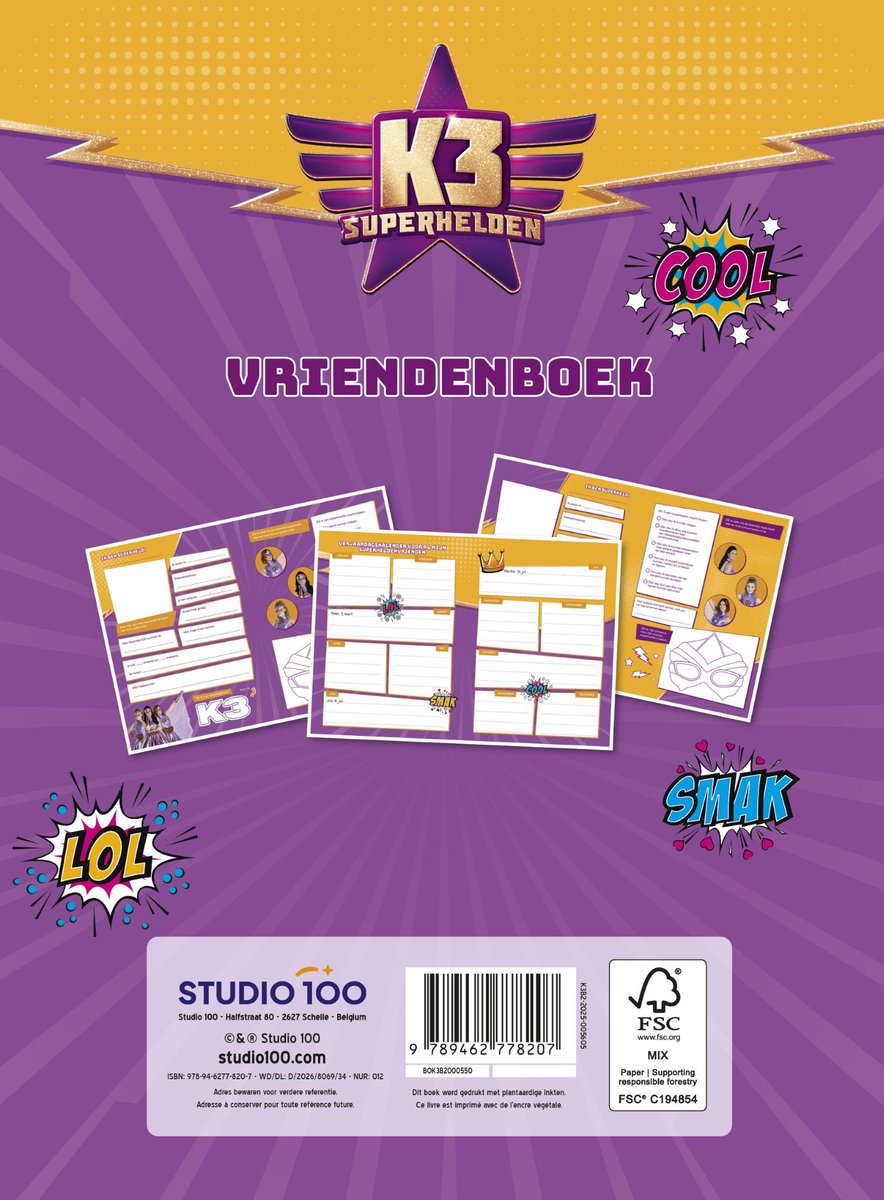 K3 - K3: Vriendenboek - Superhelden — cadeau in Spellen & Speelgoed - foto 2