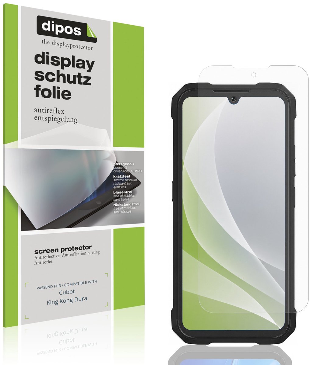 dipos – 4x Matte Beschermfolie geschikt voor Cubot King Kong Dura | Krasbestendige & antireflecterende Screenprotector Ultra-Thin