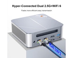 Mini Pc - 16GB DDR5 Geheugen - 1TB SSD Opslag - AMD Ryzen 7 Processor - Windows 11 - Compact Desktop