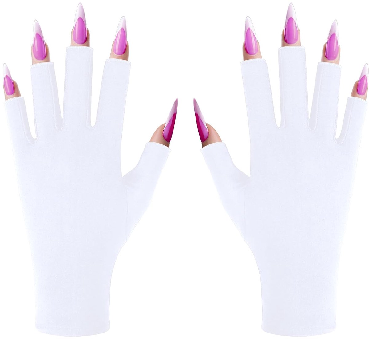 1 paar uv-handschoenen voor gelnagellamp, UPF50+, professionele uv-beschermende handschoenen voor manicure, anti-UV, vingerloze handschoenen voor nagelkunst, huidverzorging, bescherming van de handen