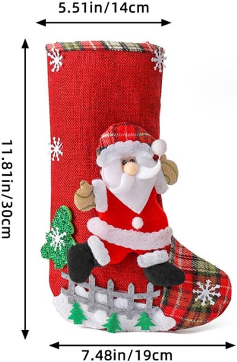 Kerstman Sokken Set Kerstman Laarzen Sokken Kerstkous Geschenkzakje Kerstboom Sokken Kerstman Sokken Voor Kerstfeest Decoreren (A)