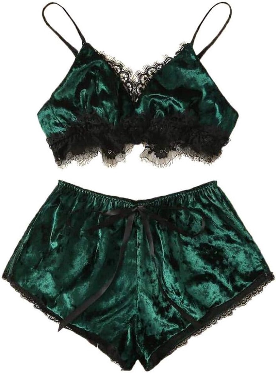 Dames Kant Sexy Lingerie Vrouwen Nachtkleding Beha Slips Ondergoed Satijnen Kostuum