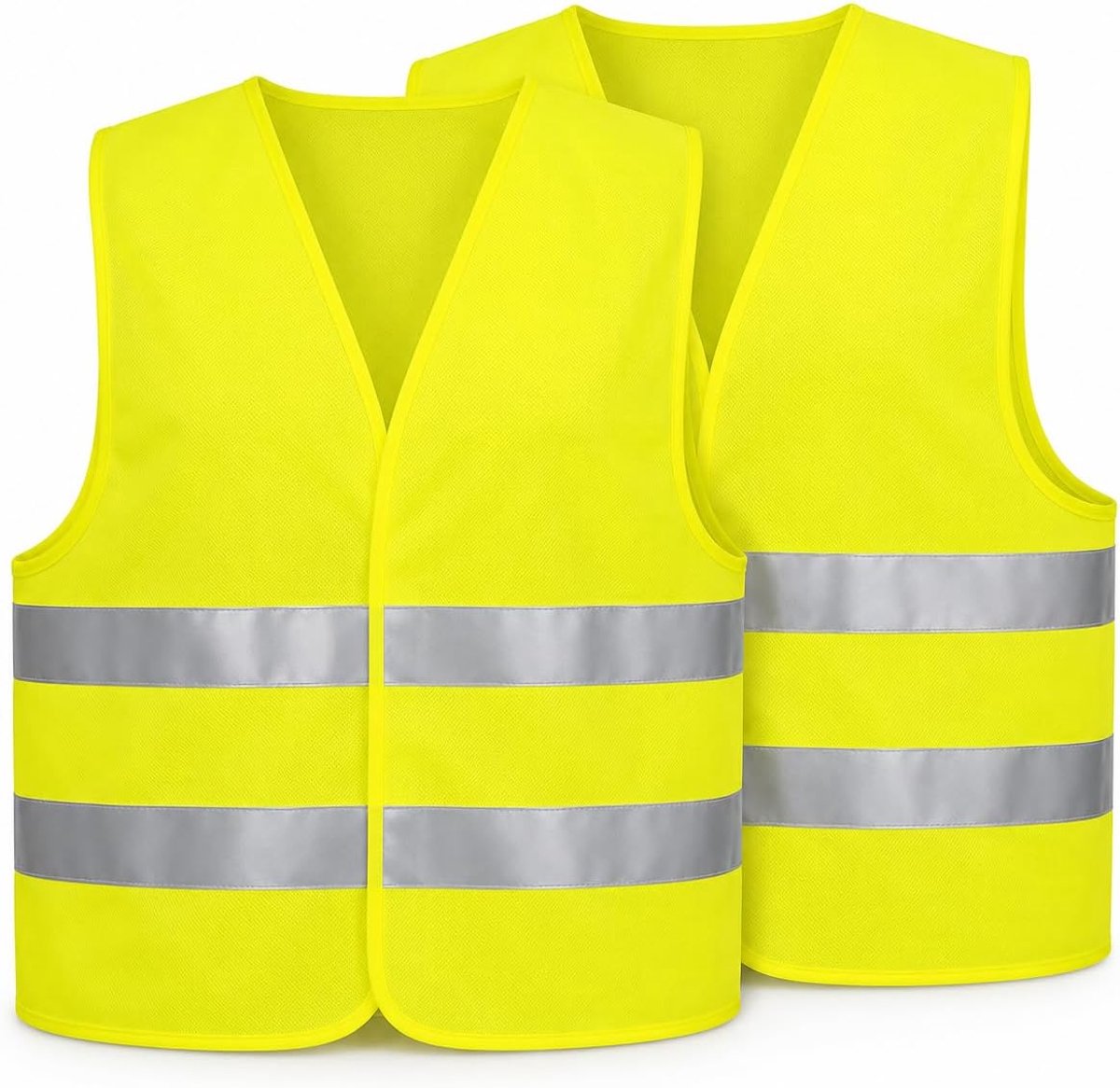 2X hoge zichtbaarheid vesten geel ISO20471 - pech vest 2026 & 2027 - ongeval vest veiligheid vest neon geel reflecterende, vrachtwagen - accessoires