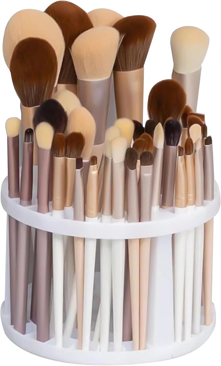 Penseelorganizer, borstelhouder, cosmetica, make-upkwastenhouder, 49 vakken, afneembare make-upkwasten, opslag, voor kamerdecoratie, kaptafel, slaapkamer, badkamer