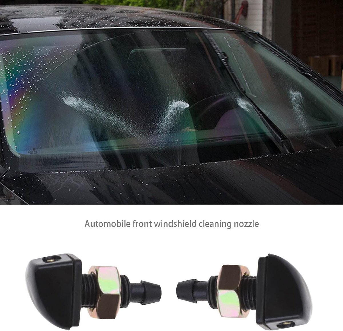 4 stks Auto Voorruit Ruitenwisser Nozzles Ruitensproeiers Ruitenwisser Spray Jet 10mm Universele Auto Voorruit Wasmachine Nozzles