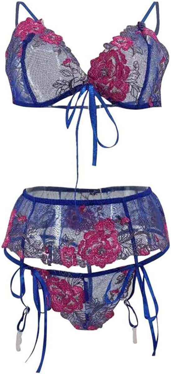 Sets met nachtmode & ochtendjas Sexy Lingerie Bralette Slipje Thong Ondergoed Nachtkleding Set