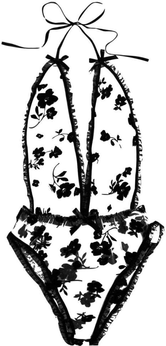 Borduurwerk Sexy Vrouwen Lingerie Diepe V Sex Kanten Ondergoed Erotische Lingerie Perspectief Porno Verleiding Nachtkleding Dames