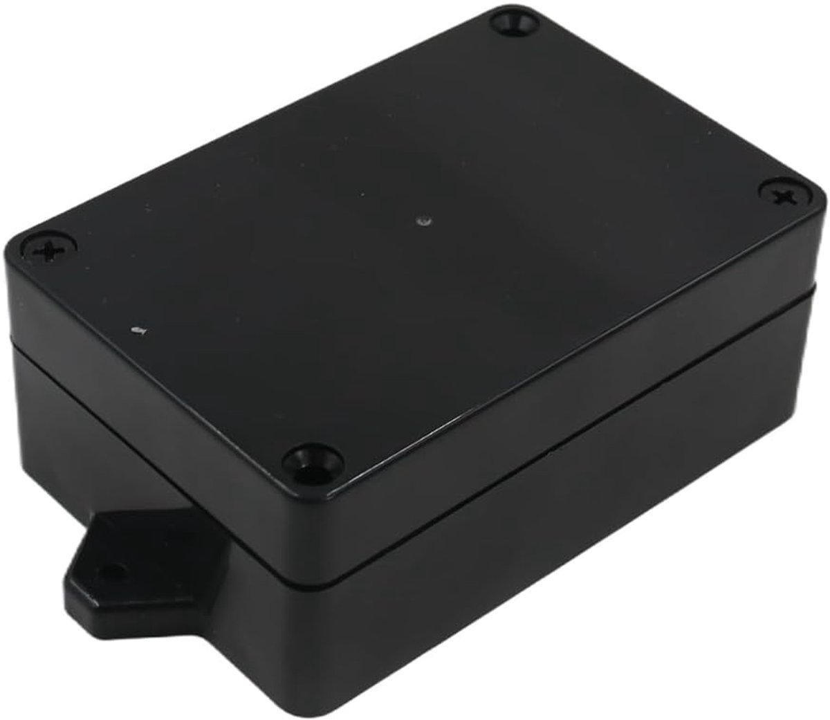 Waterdichte en stofdichte aansluitkast, 100 x 68 x 40 mm, universele elektronische behuizing van ABS-kunststof met bevestigingslussen (zwart)