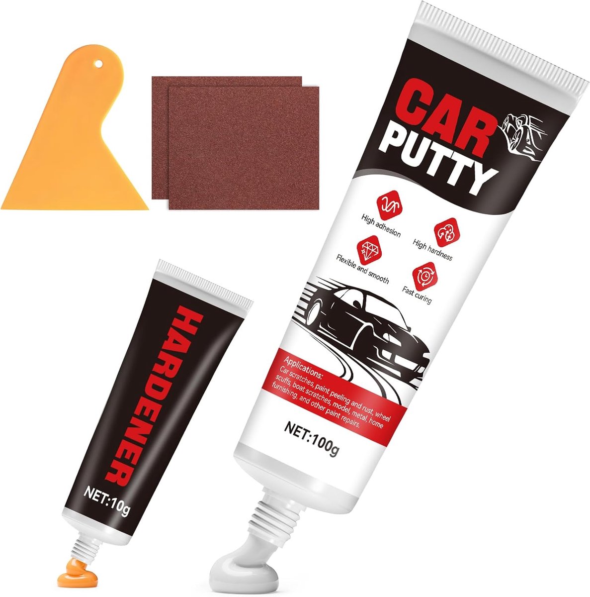 SnelShoppen - Allony Car Body Dents Vulopening - Kwalitatieve Body Sealant voor Professionele Afwerking van Dents en Schade - Perfect voor Auto, Motor