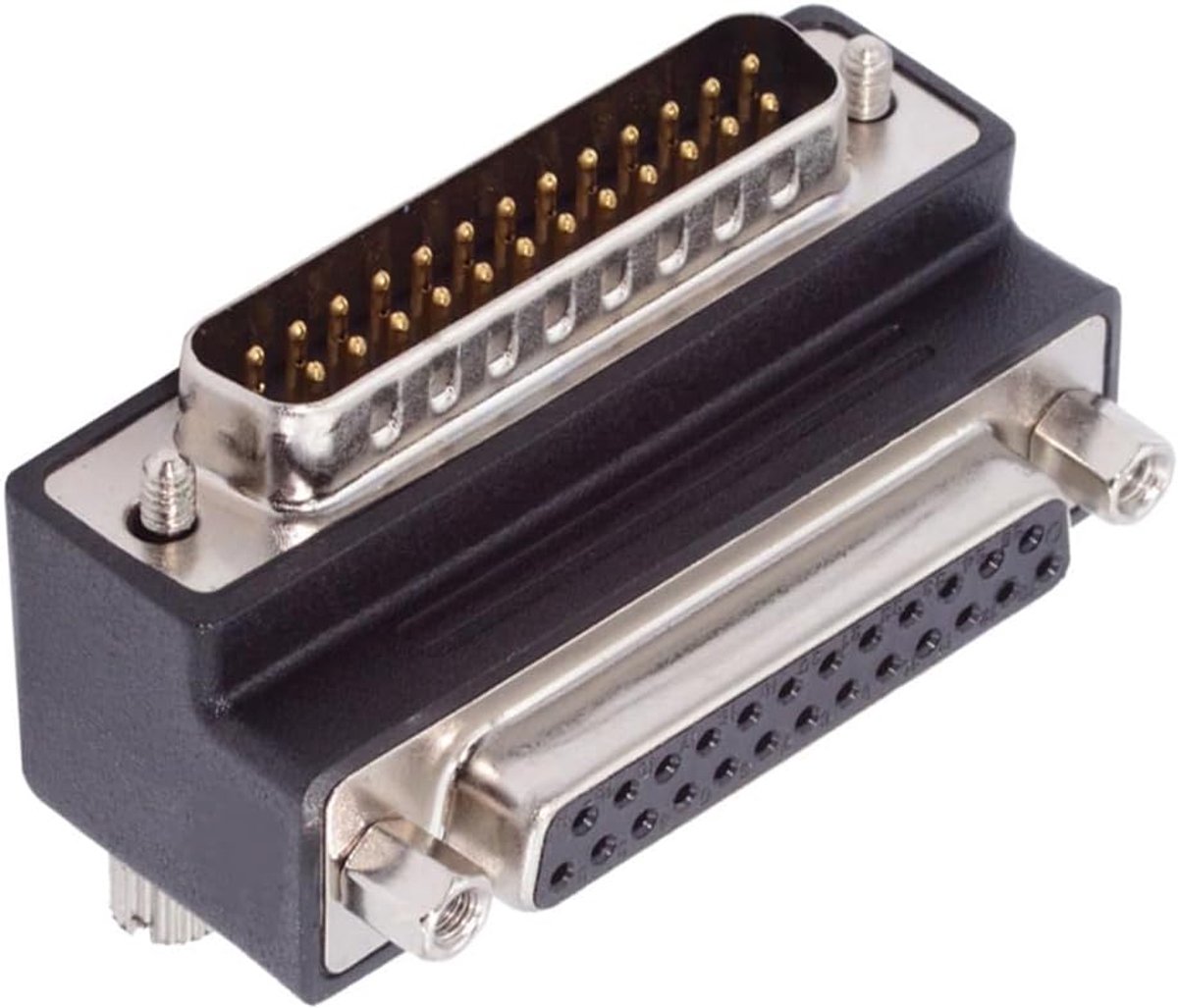 CY Adapter DSUB Parallel LPT AES/EBU DB25pin plug nut on socket screw extension adapter DB-Plug 90 degree upward bent - ShopVlot