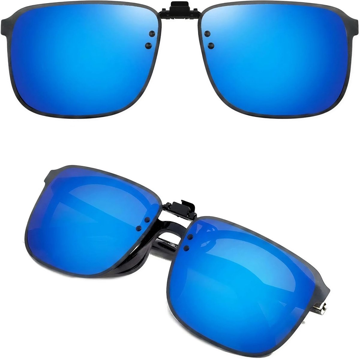 Zonnebrilclip, Opklapbaar en Ultralicht, Zonnebriloverzetbril, Heren, Dames, 100% UV-bescherming