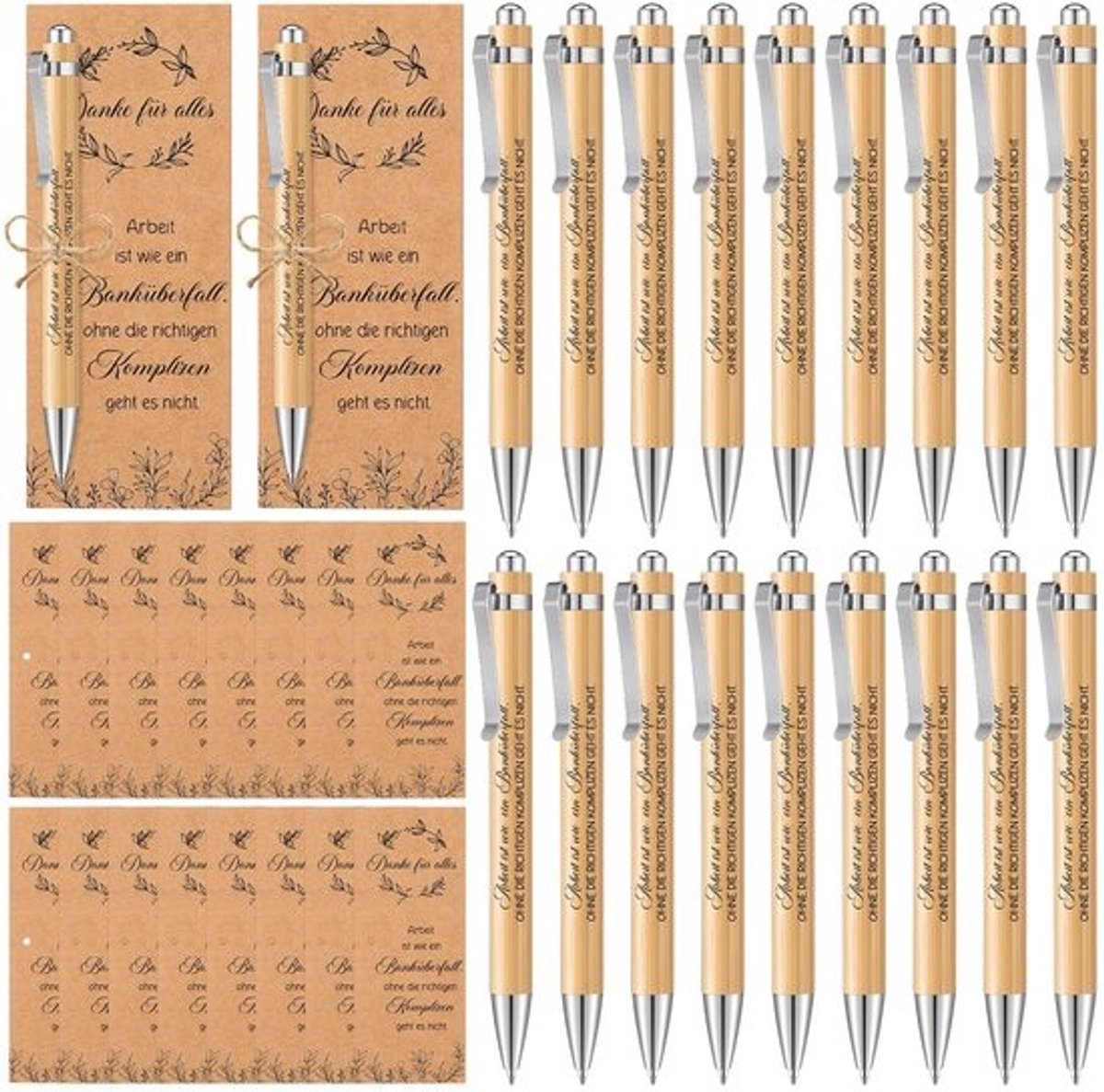 NTHProducts - Collega Afscheid Cadeau - Inspirerende Pen - Houten Bookmark - Pens voor Afscheid - Bedankt Cadeau - Geschikt voor Collega's
