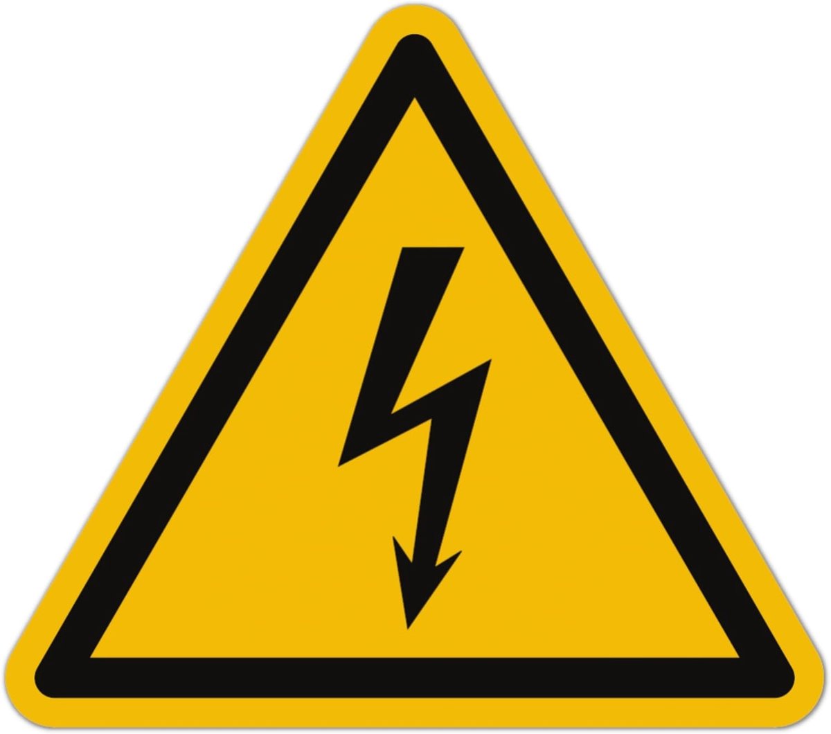 Elektrisch (15 stuks, 50 mm) - Let op stroom waarschuwingssticker - Waarschuwing voor elektrische spanning - Gevaar sticker hoge spanning (veiligheidsteken volgens ASR A1.3 / ISO 7010
