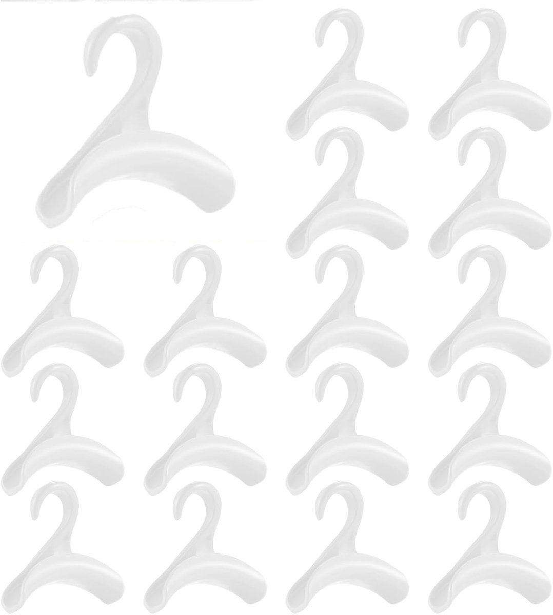 20 stuks tassenhouder, tashaken, veelzijdige tasophanging voor tafel en kast, handtashouder en kleerhangers, haken voor rugzakken, riemen, sjaals (wit)