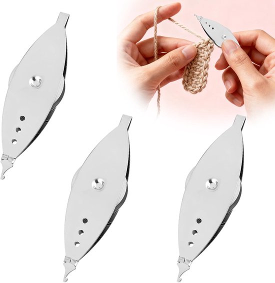 3 Stuks Naaldenspoeltjes voor Beginners met Spoel, Premium Metaal Frivoliteitenspoeltje Brei- en Naaiaccessoires Huishoudelijk Gebruik voor het Maken van Vintage Kant en Doe-Het-Zelfprojecten — afbeelding 3