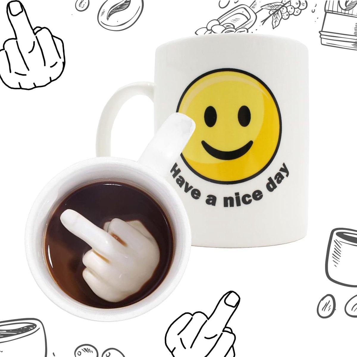 Monkey Mok middelvinger - grappig cadeau voor collega's en vrienden - verborgen bericht - perfecte start van de dag