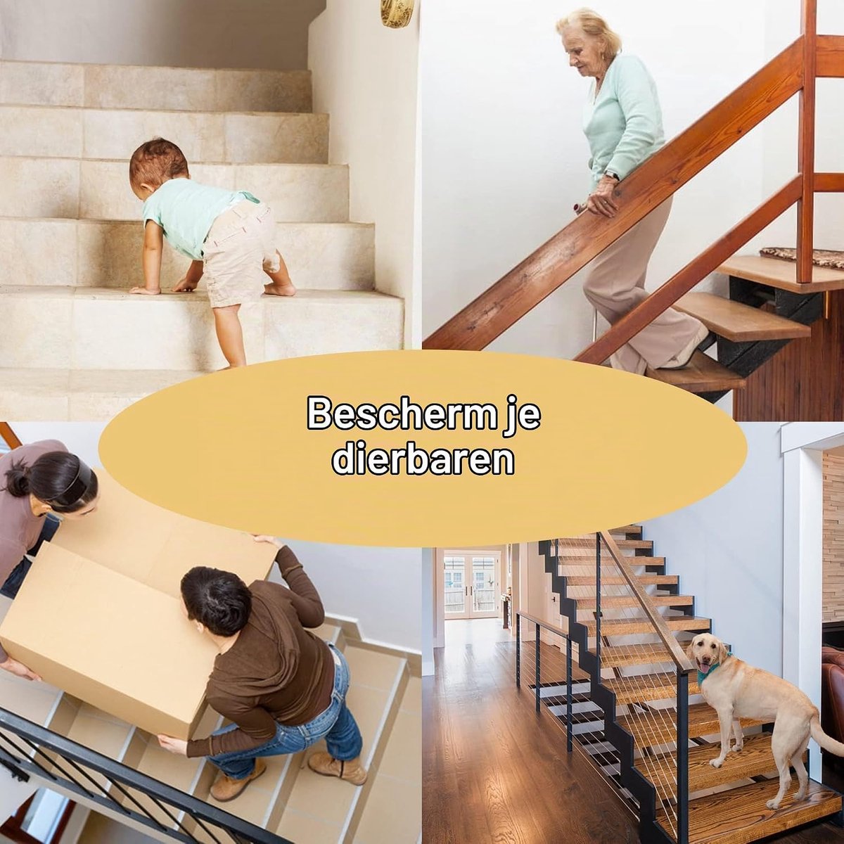Trapmatten, 15 stuks trapmatten voor binnen, antislip plakband voor houten treden, set voor vloer, antislipbescherming, zelfklevend, antislip tapijt, 22 x 65 cm, bruin