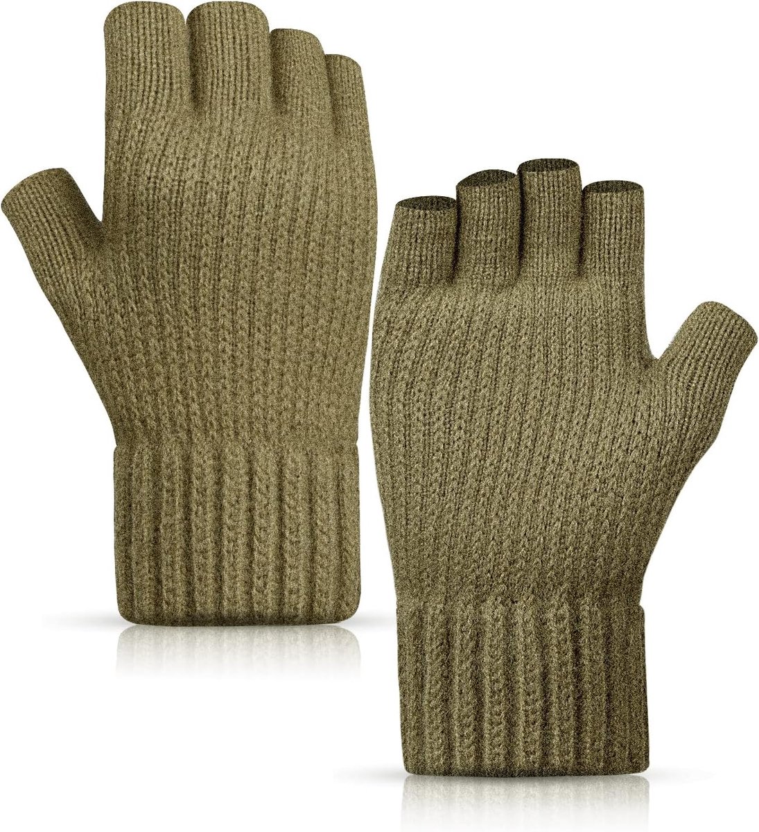 Handschoenen voor mannen en vrouwen, thermische touchscreen-handschoenen, antislip, zachte gebreide handschoen met fleece voering