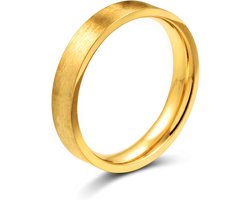 Meditoys · Ring van roestvrij staal voor dames · geborsteld roestvrij staal · kleur: goud · breedte: 3,50 mm