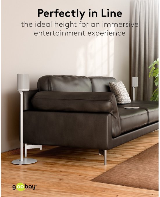 Goobay Luidspreker standaard Modern Era 1 Base, compatibel met de Sonos Era 100, wit — afbeelding 5