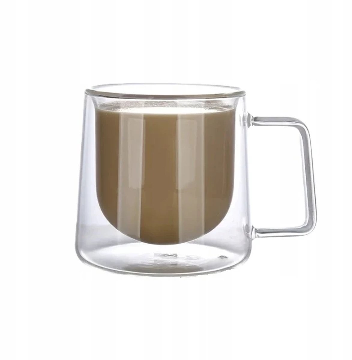 Dubbelwandig Koffieglas 250 ml met Oor – Dubbelwandig Theeglas – Thermoglas voor Koffie & Thee – Transparant
