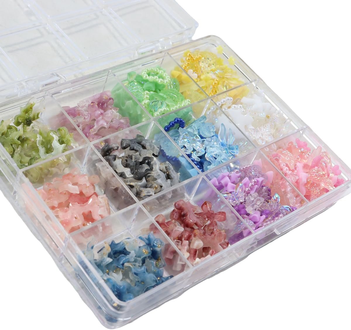 Heart Resin Rhinestone Nail Jewelry Set Geschikt voor telefoonhoesjes, haarclips, make-uptassen, schoenen