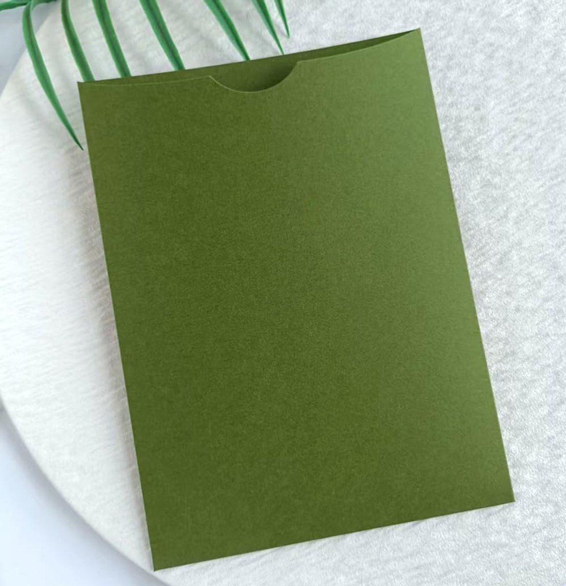 Groene uitnodigingsenveloppen, 5x7 enveloppen voor bruiloften, verjaardagen, babyborrels en afstudeerfeesten, uitnodigingsenveloppen in bulk, 25 stuks