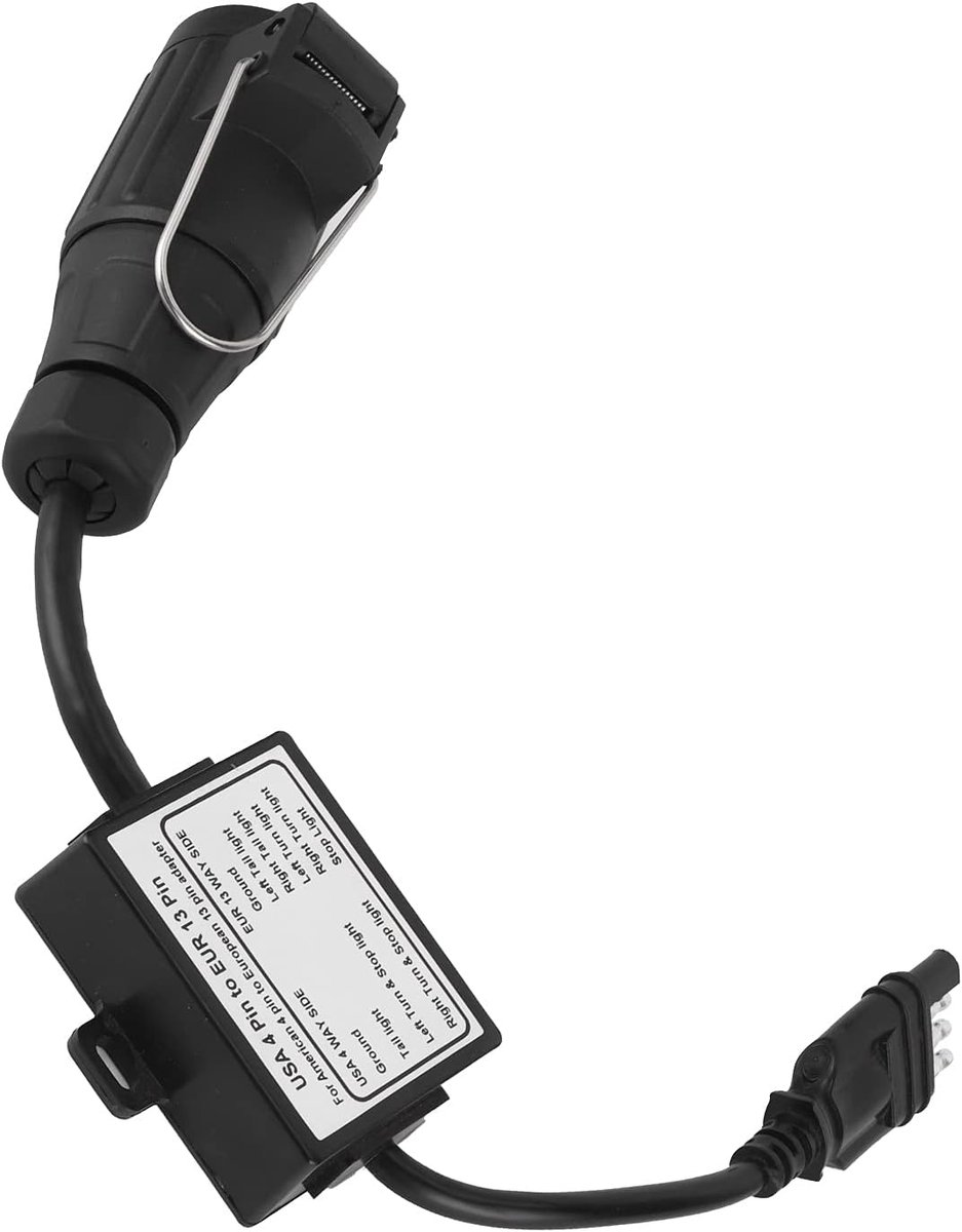 Connectors, Trailer Connector US 4-Pin Platte Stekker Naar EU 13-Pin Draagbare Trailer Licht Circuit Bedrading Converter