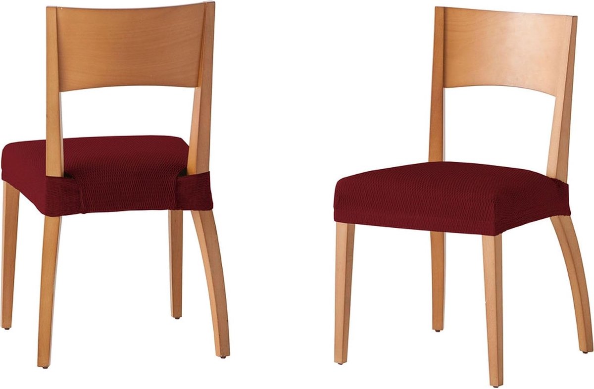 Set van 6 antislip stoelhoezen, gevoerde en verstelbare stoelhoezen, 100% gemaakt in Spanje, elastisch en zeer zacht