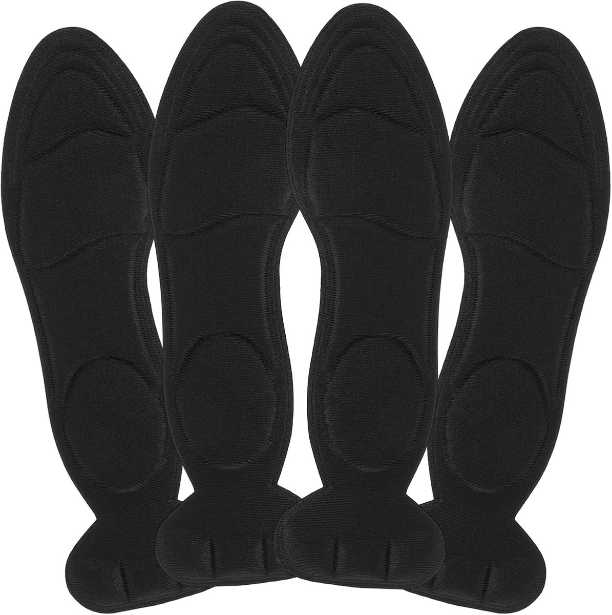 2 paar inlegzolen voor dames, inlegzolen voor dames, hoge hakken, zelfklevende inlegzolen, schoeninlegzolen voor te grote schoenen, inlegzolen (zwart)