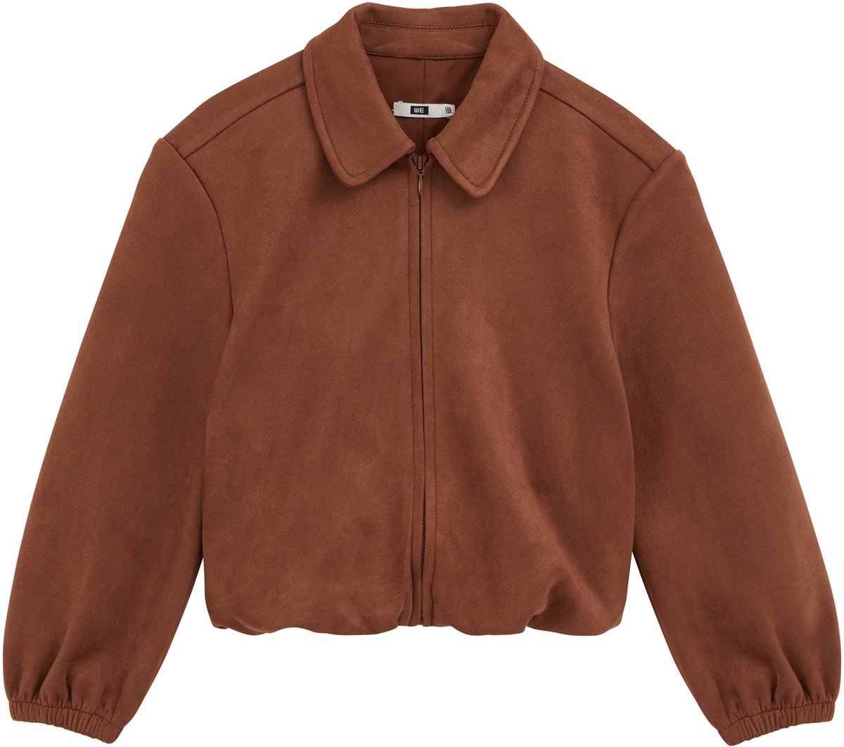 WE Fashion Meisjes oversized bomberjack met suédelook