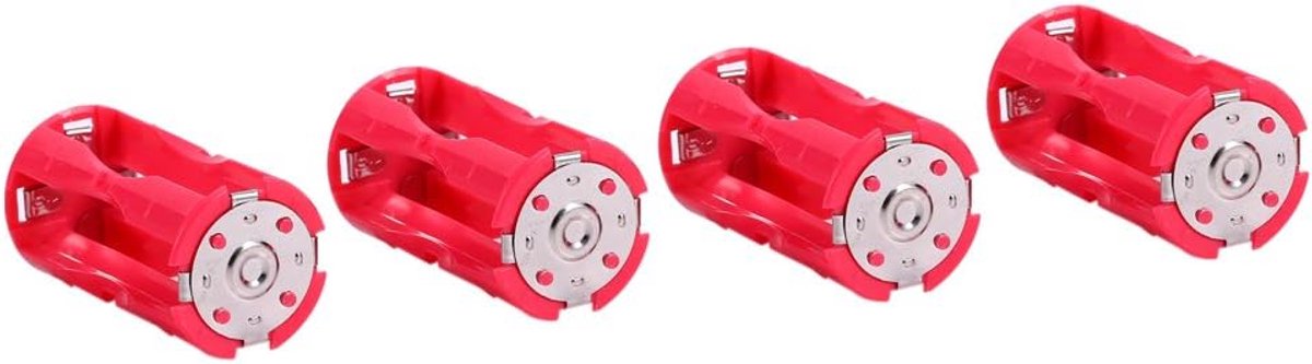 Naar C-adapter Aaa Naar C-batterijadapter 9 × 5 × 3 Draagbaar 4 Stuks 4aaa Naar C-formaat Parallelle Batterijconvertor Adapterhouder Cases Box Red