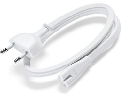 1,8 m witte netsnoer voor Apple TV (1e-5e generatie/4K/HD) & Mac mini (2010-2024, M1/M2/M3/M4) - vervangende stroomkabel met EU-stekker voor Airport & Time Capsule - precies passend en