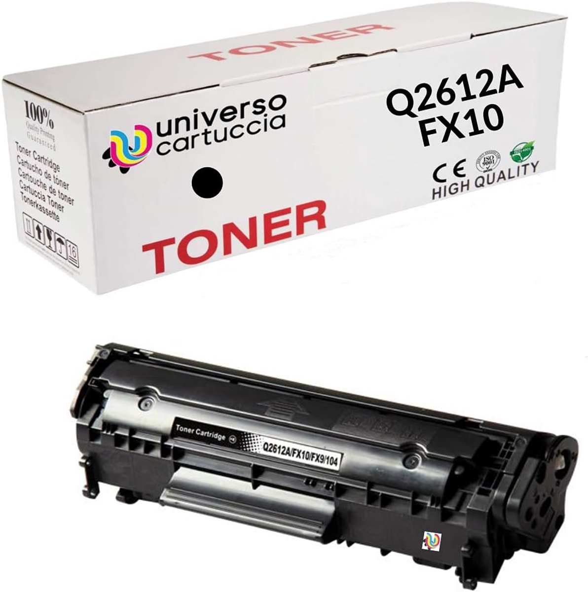 Toner vervangt 12A Q2612A FX10 - Compatibel met HP LaserJet - Hoge kwaliteit printresultaten - ShopVlot