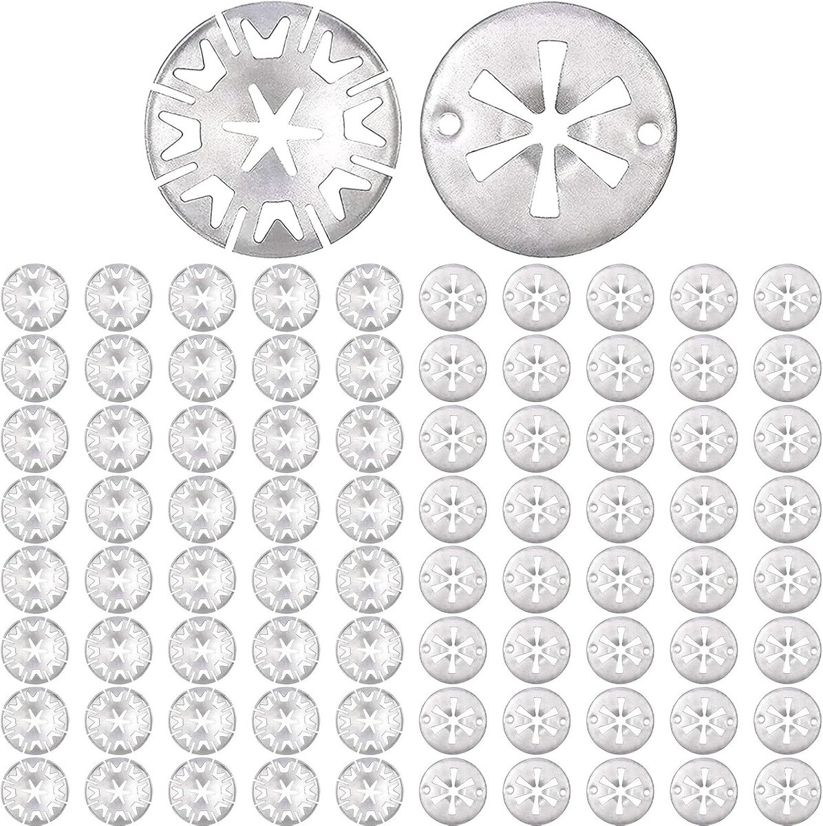 Pack of 80 Clamping Discs Heat Protection Plate 30 mm Metal Retaining Discs Star Mount for Heat Plate Under Hood - ShopVlot