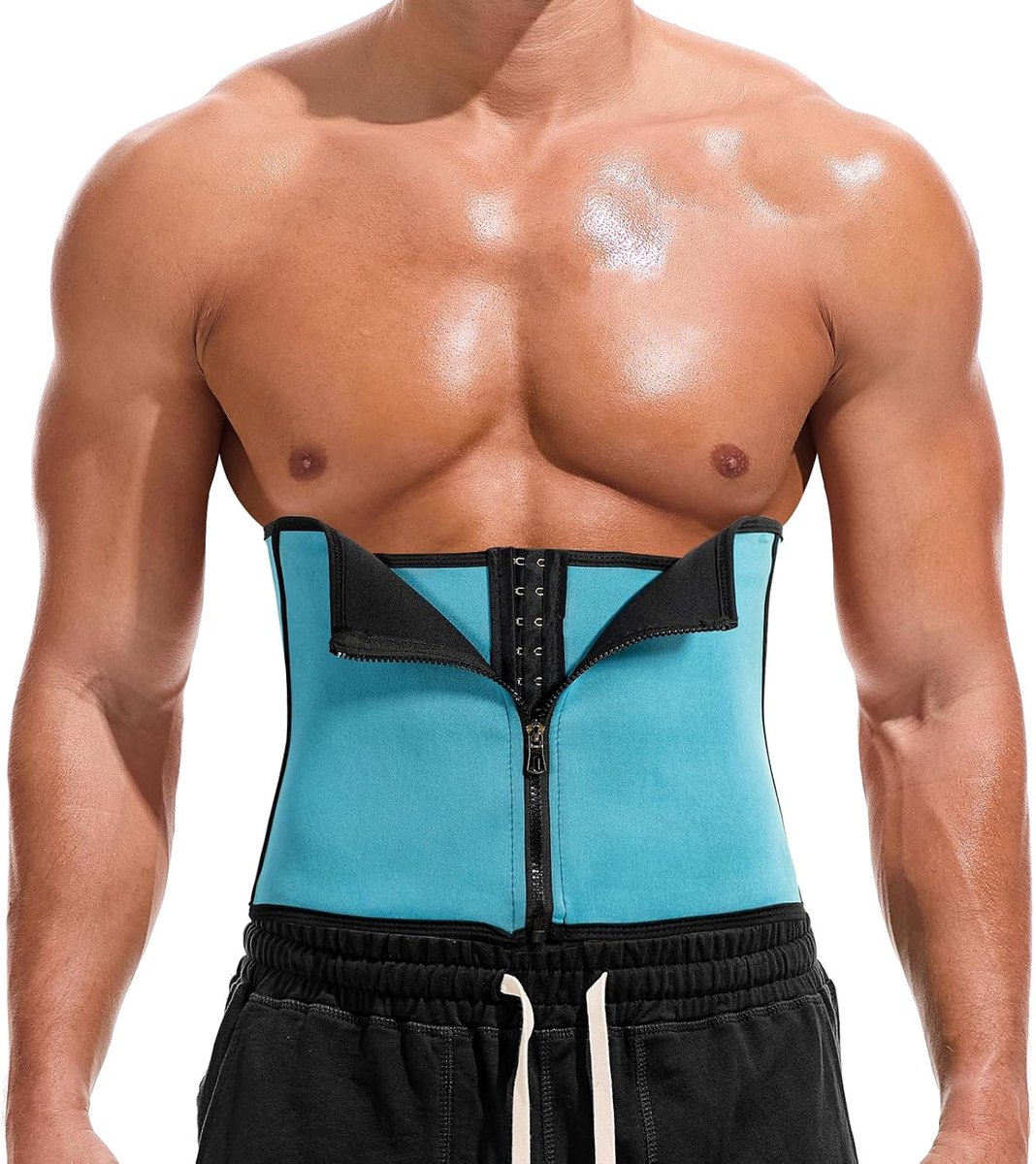 Heren taille cinching taille riem taille vormingsriem gesp rits stijl sport Sana riem (blauw, XL), blauw, XL - ShopVlot
