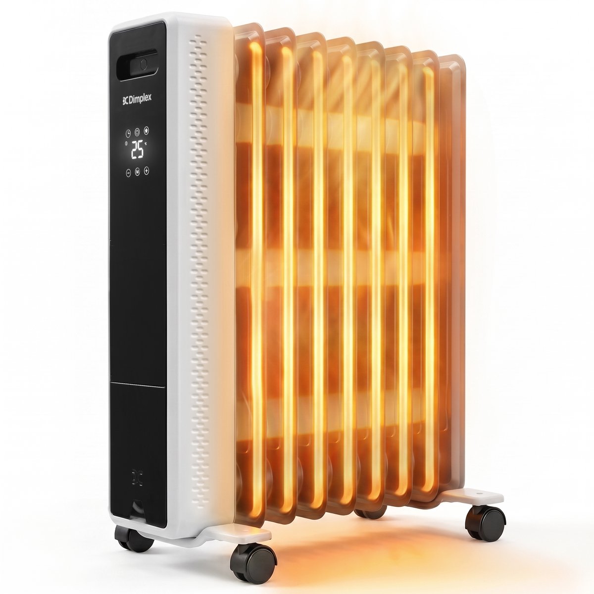 Dimplex ECO Edge Olievrije Radiator 2000W – Elektrische Kachel voor Ruimtes tot 60 m³ – Elektrische Verwarming met Thermostaat (5-35°C), 24-uurs Timer en Kinderslot – Wit/Zwart – foto 2