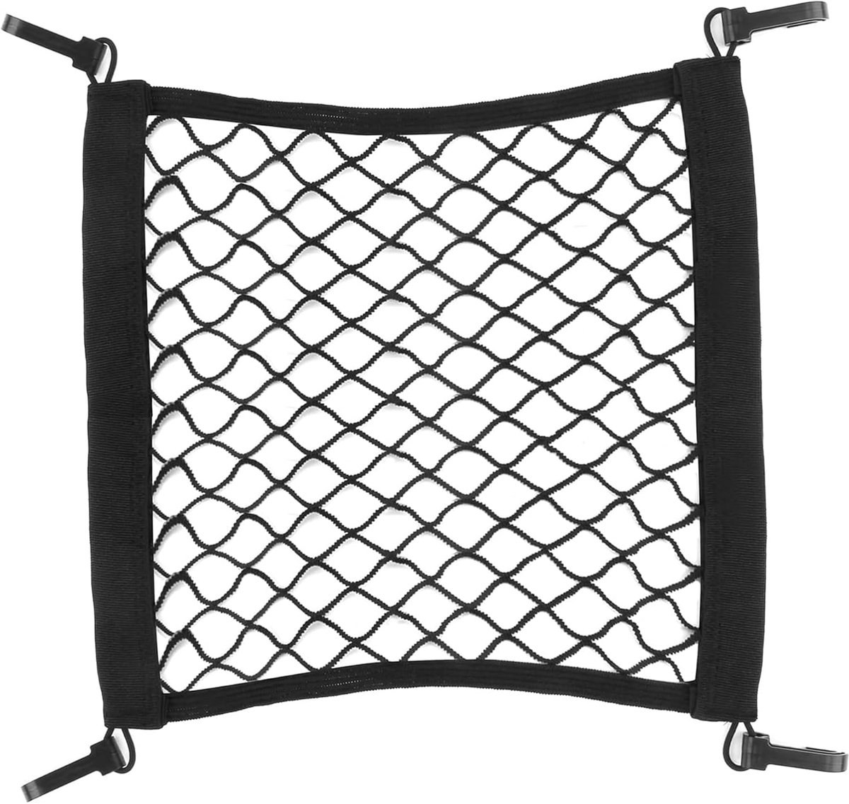 Motorcycle Bike Luggage Net 25 × 30 cm - Zwart - Met 4 haken - Ideaal voor helm en bagage - ShopVlot