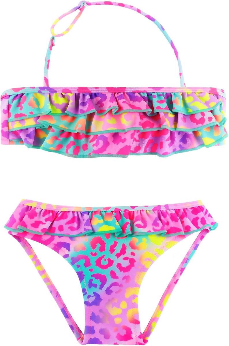 Zwempak, tweedelig bikinisetje, tankinisetjes, zwempak voor meisjes van 2-14 jaar