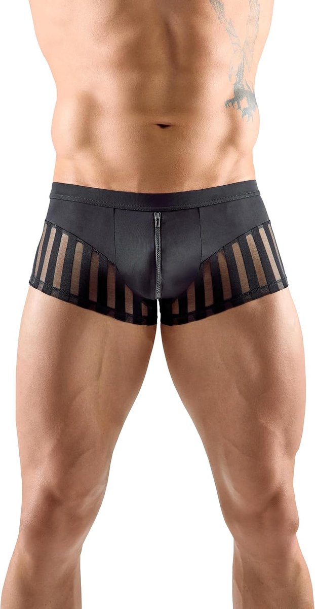 Broek met rits aan de voorkant voor heren Zwart S — afbeelding 5