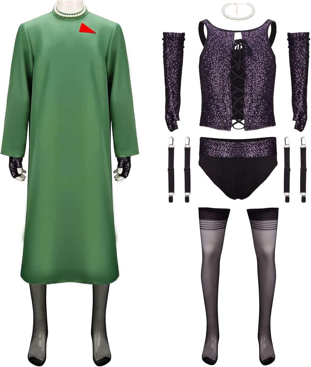 Horror Fancy Dress Dr. Frank Furter Kostuum Travestiet Pailletten Vest Ondergoed Visnetten Halloween Rave Cosplay Outfit