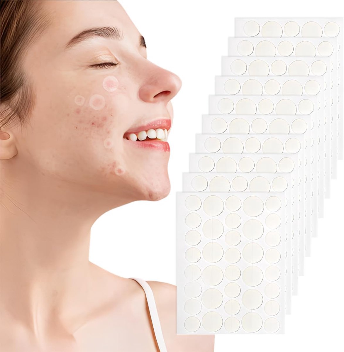 360 stuks onzichtbare hydrocolloïde acnepleisters (10-12 mm), waterdicht, ademend, sterk absorberend, geen resten, voor acne