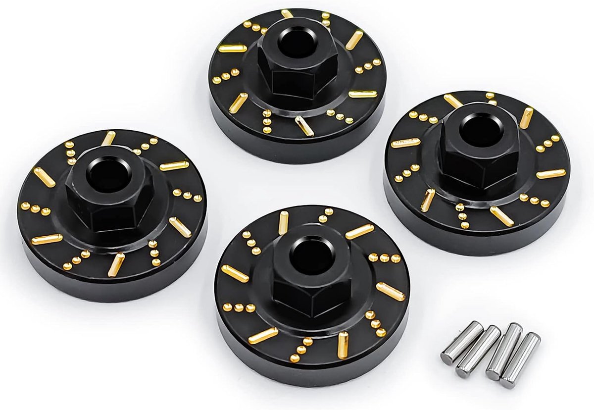 Messing Contragewicht Wiel Hex Hub Adapters Voor TRX-4M Bronco Defender 1/18 Rc Crawler Model Auto Onderdelen